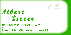 albert mitter business card